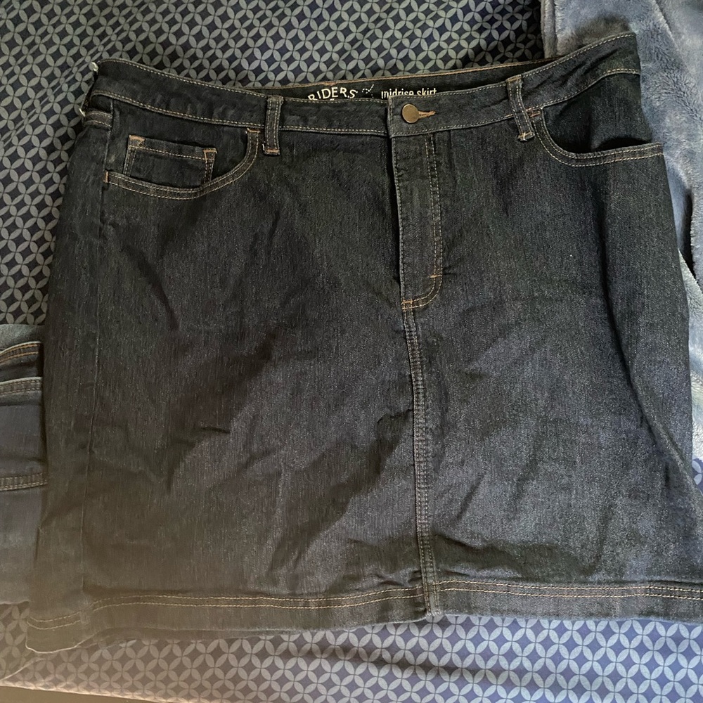 Riders by Lee Dark Blue Denim Skirt